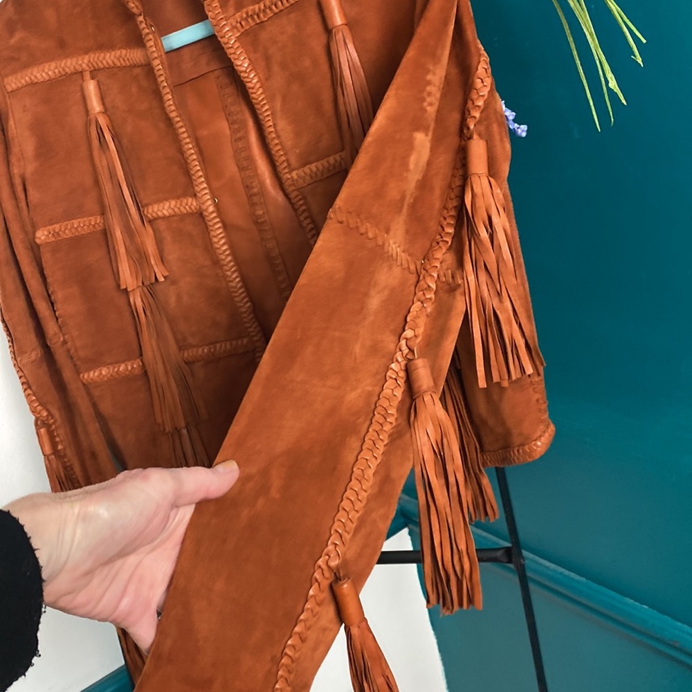 Rachel Zoe fringe suede 4 boho chic leather - Picture 10 of 15